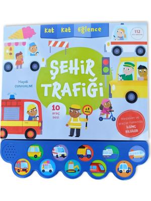 Akademi Çocuk Kat Kat Eğlence Şehir Trafiği (Sesli Kitap 10 Farklı Araç Sesi + Dev Boyut)