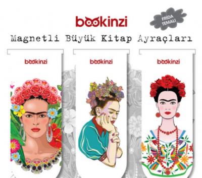 Magnetli Büyük Kitap Ayraç - Frida Kahlo (3 Adet)