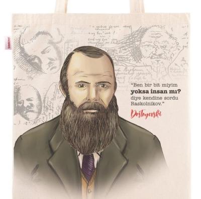 Askılı Bez Çanta - Dostoyevski